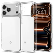 Spigen Ovitek MagSafe za iPhone 17 Pro Max Ultra Hybrid T - prozoren in bel