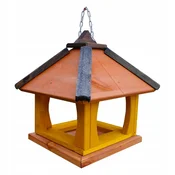 Poljska viseča krmilnica za ptice iz lesa za balkon 35x32x26 cm K35ti Tik
