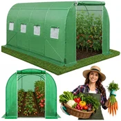 Vrtni rastlinjak – tunel iz folije 4,5x2x2m 10m2 UV-4 Premium - zeleno