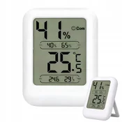 Digitalni osvetljen LCD termometer higrometer 8cm bel