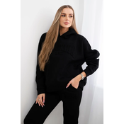 Insulated cotton set, sweatshirt + pants Brooklyn black