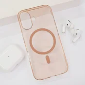 Maska Transparent Mag Case za iPhone 16 zlatna