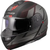 Preklopna motociklisticka kaciga LS2 FF908 Strobe II Code crno-siva