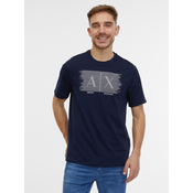 Pamucna majica Armani Exchange boja: tamno plava, s tiskom