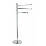 Prostostoječi obešalnik za brisačo SAMBA, nerjaveče jeklo - Nerjaveče jeklo - 24 - Nerjaveče jeklo - Stojalo - Okrogla - Aqualine - SAMBA - O220x855 mm - Obešalnik za brisače