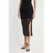 Suknja Sisley boja: crna, midi, ravna