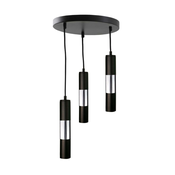 Luster na sajli MAGNUMA 3xGU10/50W/230V crna/sjajni krom
