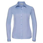 Womens Long Sleeve Shirt, Herringbone Shirt Russell