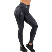 Nebbia High Waist Glossy Look Bubble Butt Hlace Volcanic Black M