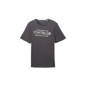 TOM TAILOR Majica temno siva/bela