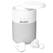 OEM Akashi, Zvočni komplet 2 v 1 5W zvočnik Bluetooth in mikro brezžične slušalke, Bela, (5000250487)