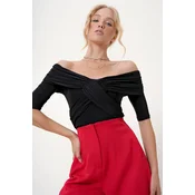 Trend Alacati Stili Ženska bluza dugih rukava Alc-X12690, Crna