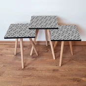 Hanah Home Set klub stocica 3Shp330, 3 komada, Šarena