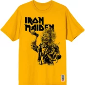 Iron Maiden Majica Est. 1975 Eddie Axe Graphic Unisex Yellow M