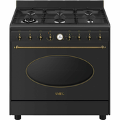 SMEG prosto stoječ štedilnik CO96GMA9, antrazit