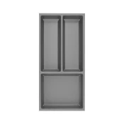 Vložek za jedilni pribor Sky, 220x53x473 mm, KB 300 mm, umetna masa, siv