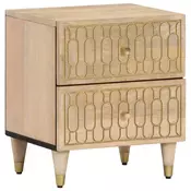 Vidaxl vidaXL Nočne omarice, komplet 2, 40x33x46 cm, masiven mangov les