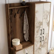 HANAH HOME Cipelarnik sa civilukom Berlin BA Walnut White Marble