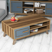 HANAH HOME Sto za dnevnu sobu Ayla Walnut Blue