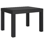 Vidaxl Vrtna miza antracitna 59x47x40 cm PP