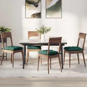 Jastucici za sjedenje 4 pcs Tamnozelena 40 x 40 x 6 cm tkanina