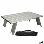 Sklopivi stol Aktive Srebrna Aluminij 40 x 13 x 28,5 cm (4 kom.)