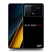 Silikonski črni ovitek za Xiaomi Poco X6 Pro - Do it. With love.