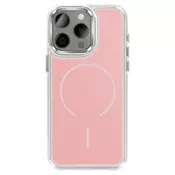 AVIZAR Ohišje MagSafe za iPhone 15 Pro Max hibridna ojačana zasnova, Roza, (5000189540)