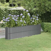 Vidaxl Visoka greda iz cinkanega jekla 260x40x68 cm antracit
