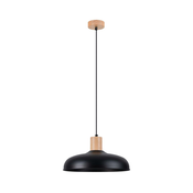 Sollux SL.1324 - Luster na sajli INDY 1xE27/15W/230V precnik 38 cm crna