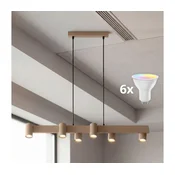 Brilagi - LED RGBW prigušiva luster na sajli SELE 6xGU10/6,5W/230V bež