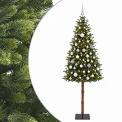 Vidaxl Umjetno božično drevo z okrasnimi kroglami 120 cm 150 LED