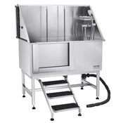 VEVOR Postaja za pranje psov 127x70x1545 cm srebrna