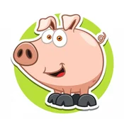 shumee Diamantno vezenje Cute Pig 25x25 cm
