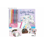 Pobarvanka Miss Melody Glitter Doodle Book