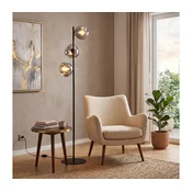 Brilagi - Podna lampa VULCANO 3xG9/8W/230V crna/zadimljena crna