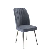 Hanah Home set trpezarijskih stolica Platinum 4 kom, dimno siva tkanina Jerry, hromirane metalne noge