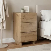 vidaXL Nočna omarica Artisan hrast 33,5 x 34,5 x 60 cm Inženirski les