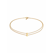 ELLI Verižica Choker Layering Disc, zlata