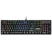 shumee Defender MIRAX GK-352 žična tipkovnica MEHANSKO RGB osvetljena igralna tipkovnica outemu modra