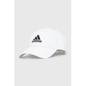 Adidas BBALL CAP COT, muška kapa za fitnes, bijela IB3243
