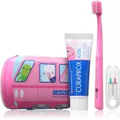 Curaprox Kids Travel Set potovalni set za kozmetiko za zobe, jezik in dlesni za otroke 1 kos
