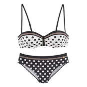 LASCANA Bikini oranžna / črna / bela
