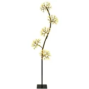 Vidaxl LED božično drevo v obliki črke S Črna 20 x 20 x 175 cm Jeklo