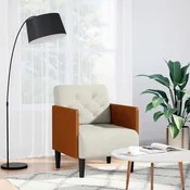 vidaXL Kavč z nasloni za roke kremne barve 55 cm žamet