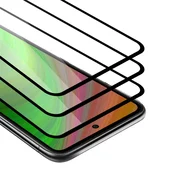 Cadorabo CADORABO LG K52/K62/Q52 - Zaščitna folija v transparentno s čarno - 3-pack Kaljeno steklo za zaščito zaslona s trdoto 9H in 3D dotikom, (20548019)