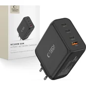 Polnilec Tech-Protect NC200W-GaN 4-port PD 200W/QC3.0 - črn