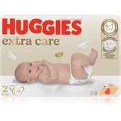 HUGGIES Extra Care 2 plenice za enkratno uporabo (3-6 kg) 58 kos