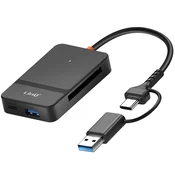 LINQ LinQ, 8-v-1 hub za branje kartic USB in USB-C s funkcijo polnjenja pametnega telefona, Črna, (5000063517)