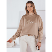 Bluza damska one size oversize AVENUE kawowy Dstreet